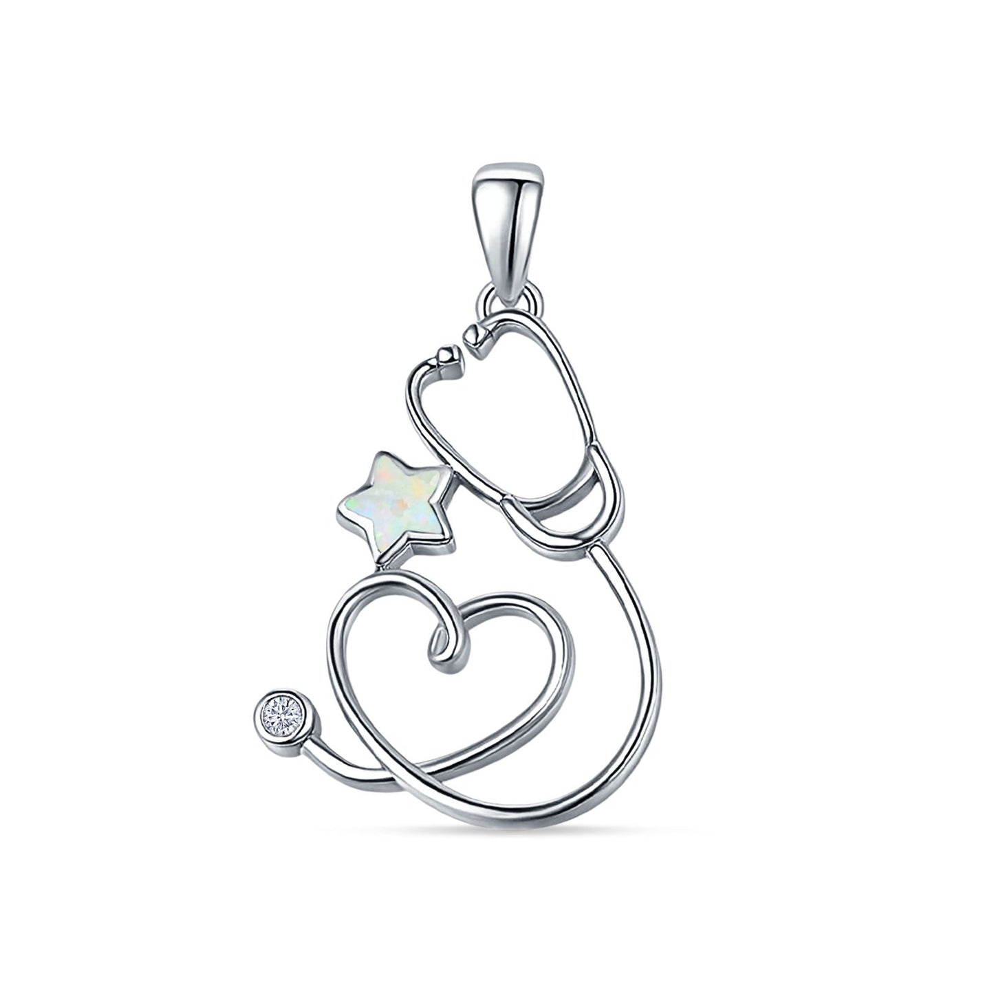 Star & Stethoscope Pendant