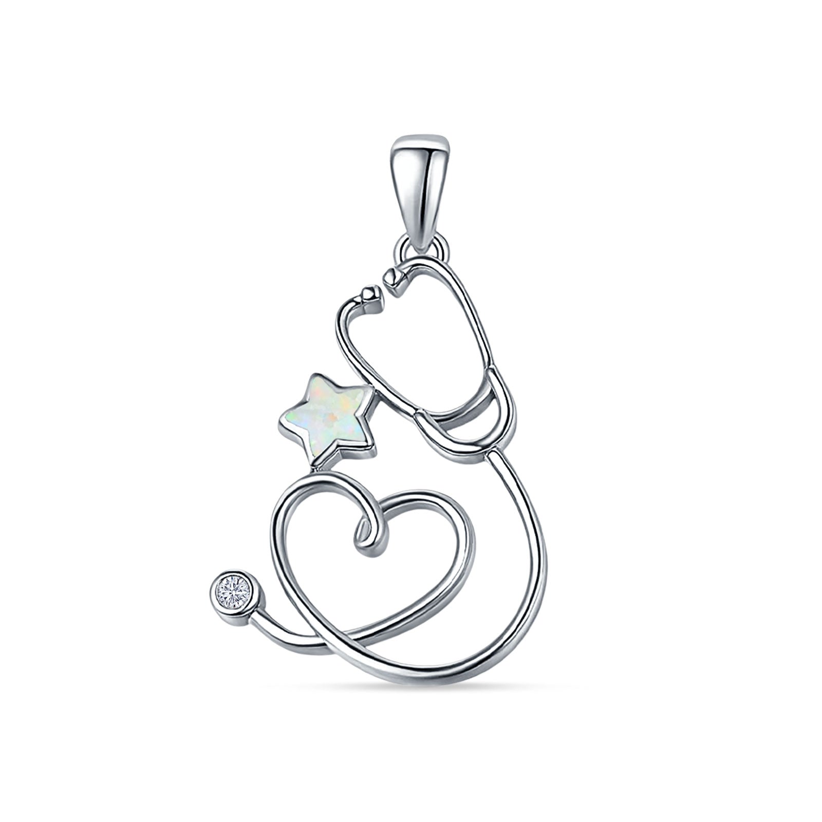 Star & Stethoscope Pendant