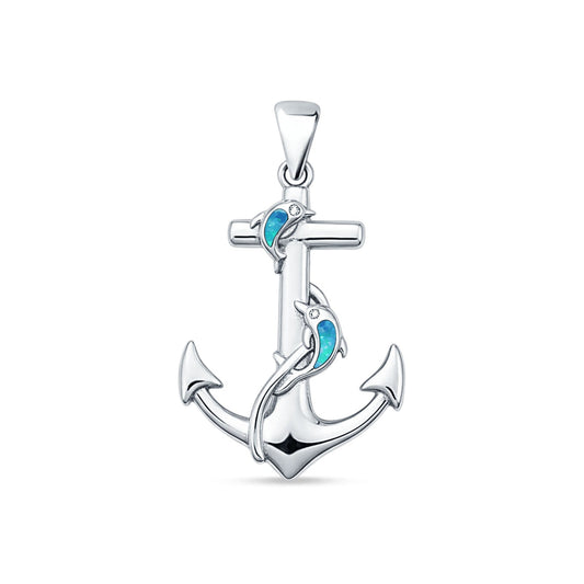 Anchor & Dolphin Pendant