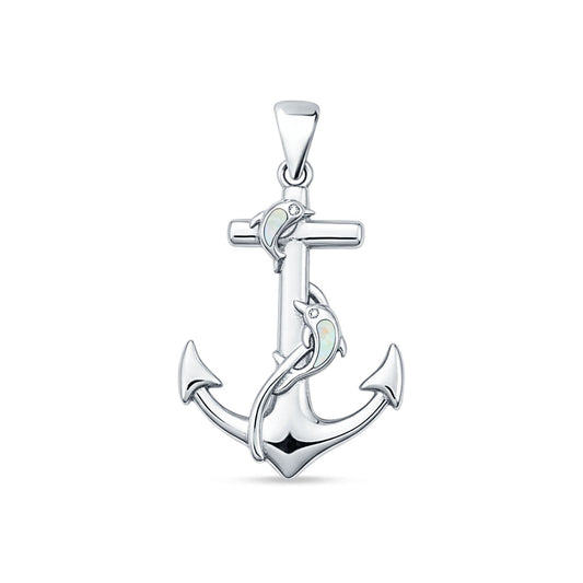 Anchor & Dolphin Pendant