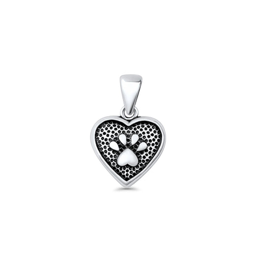 Pawprint & Heart Pendant