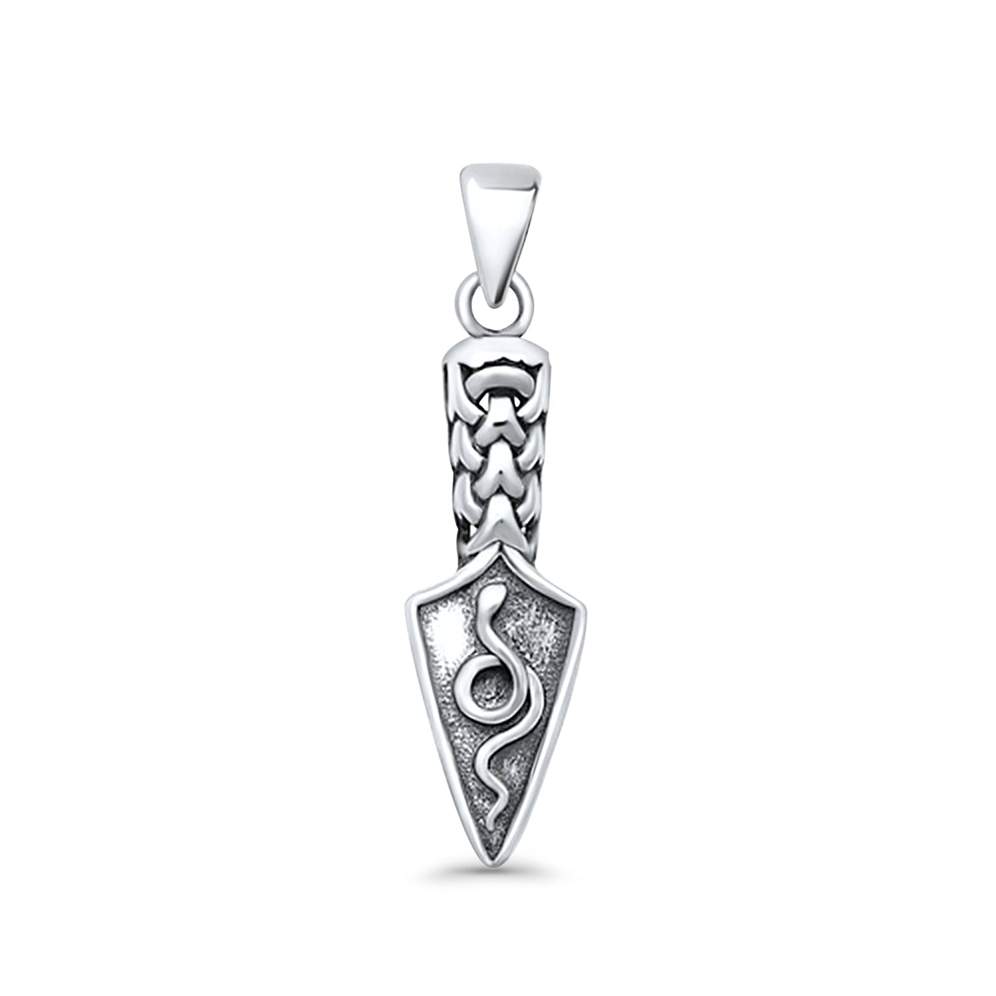 Snake & Arrowhead Knife Pendant