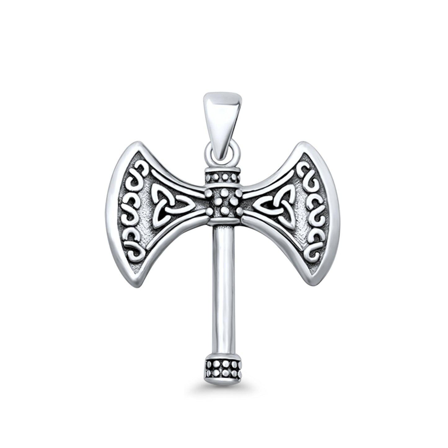 Double Headed Celtic Axe Pendant