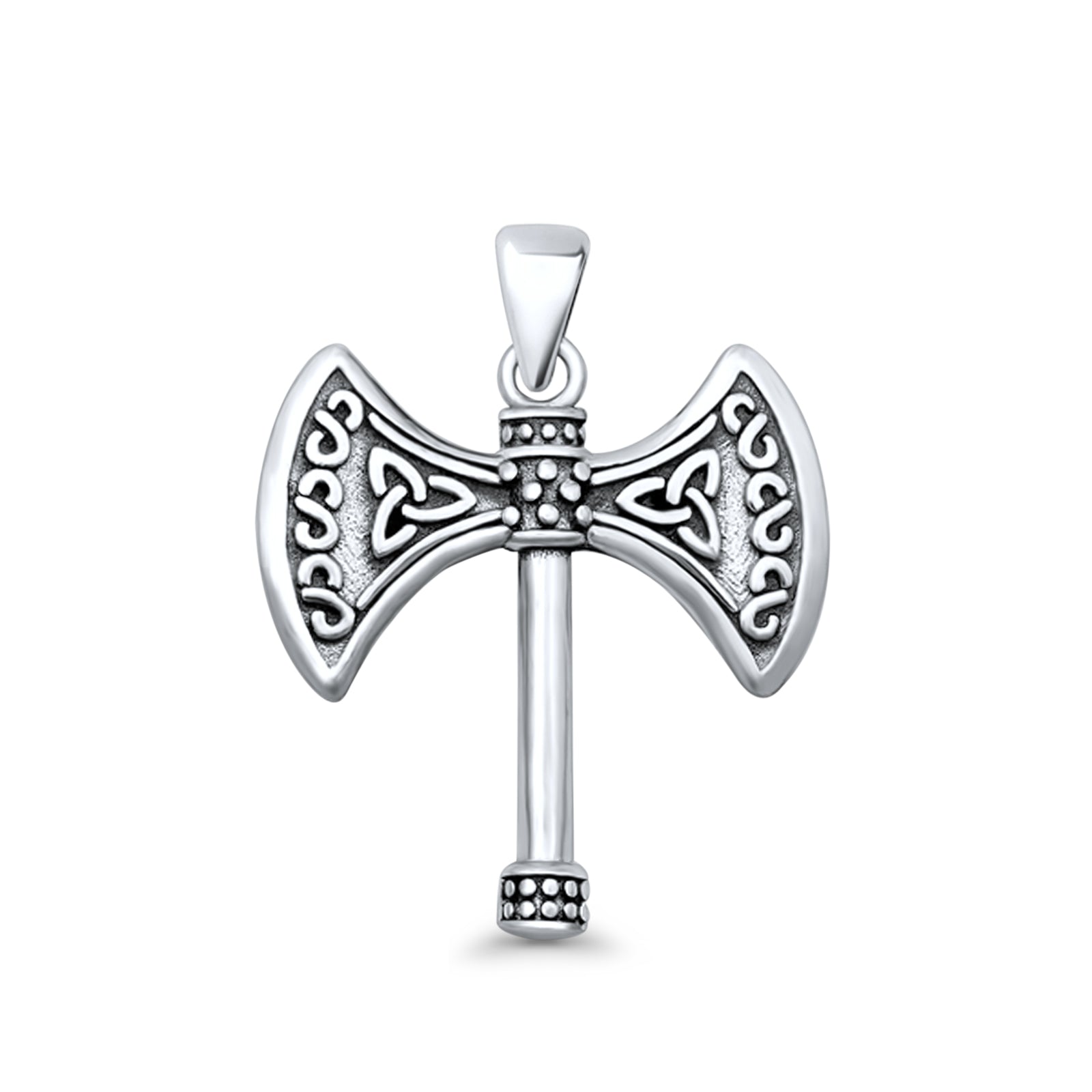 Double Headed Celtic Axe Pendant