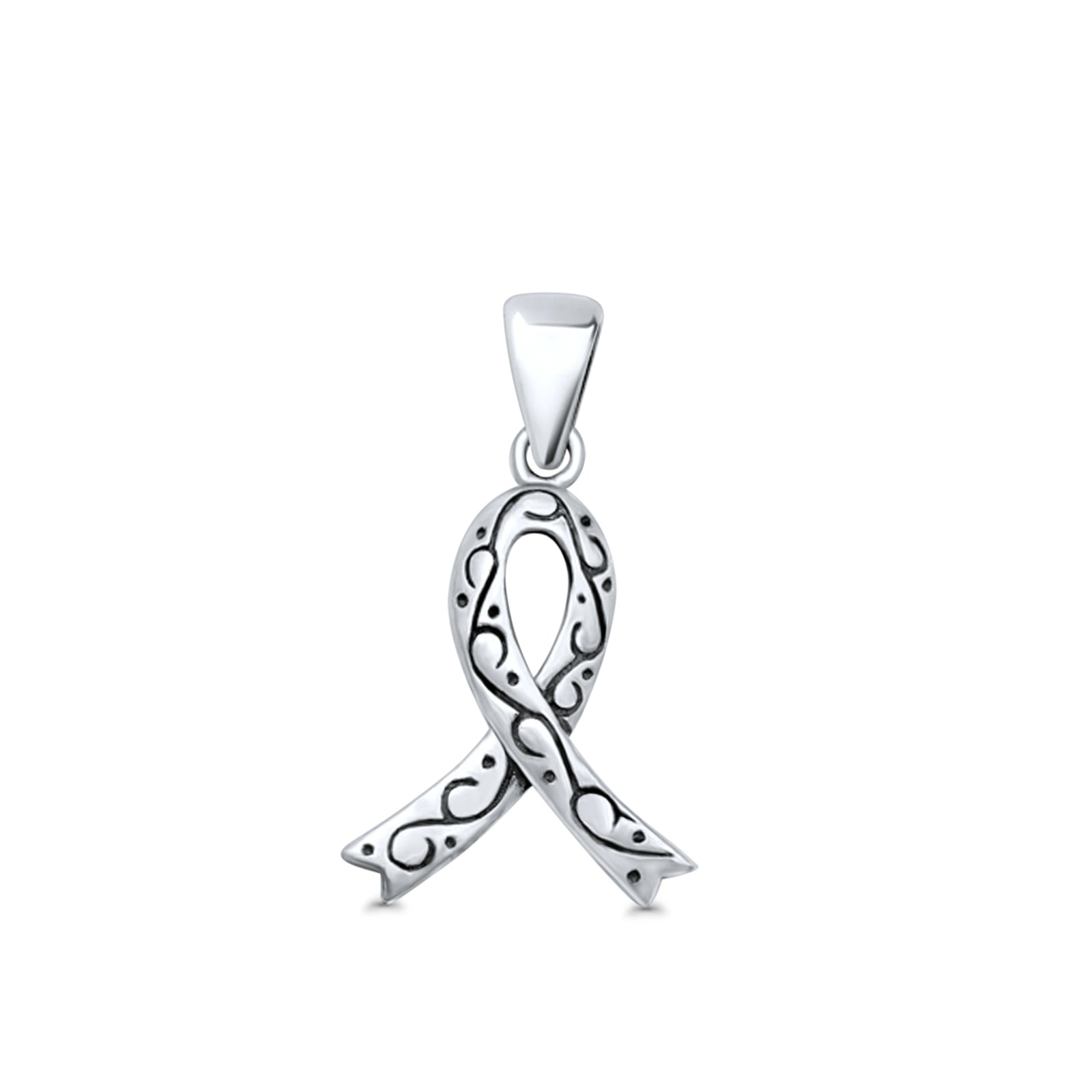 Breast Cancer Ribbon Pendant