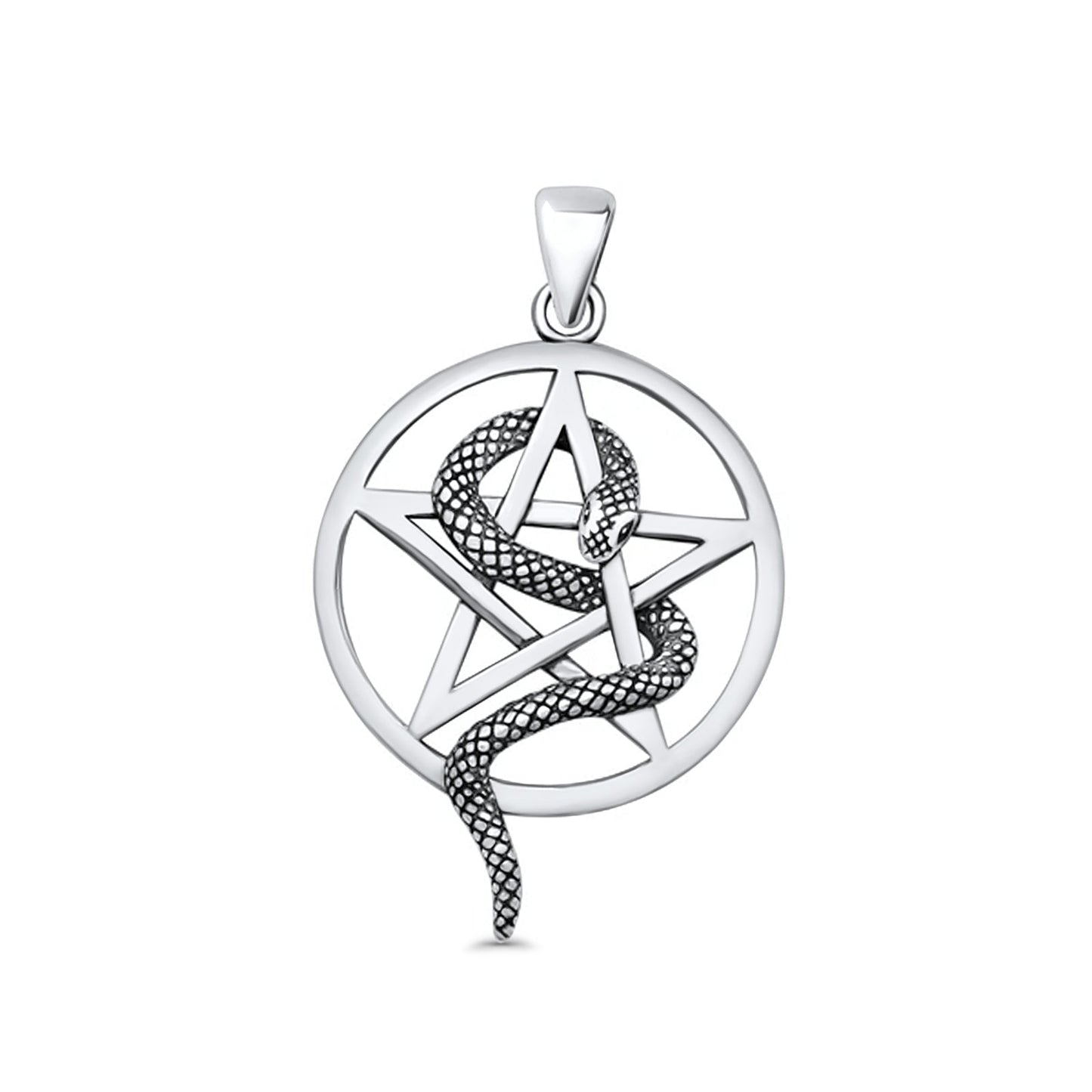 Pentagram & Snake Pendant