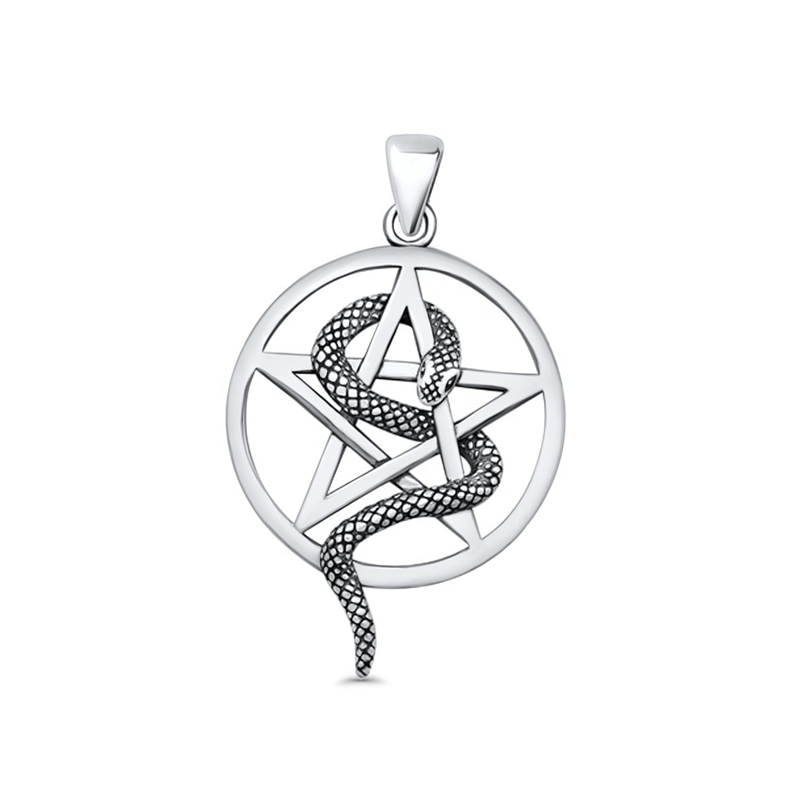 Pentagram & Snake Pendant
