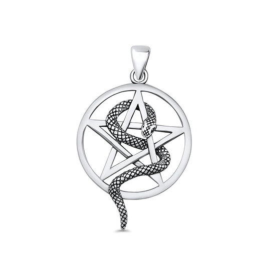 Pentagram & Snake Pendant