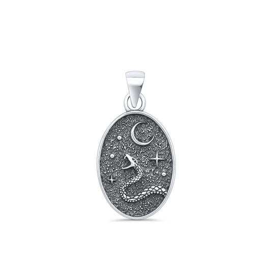 Snake & Moon Pendant