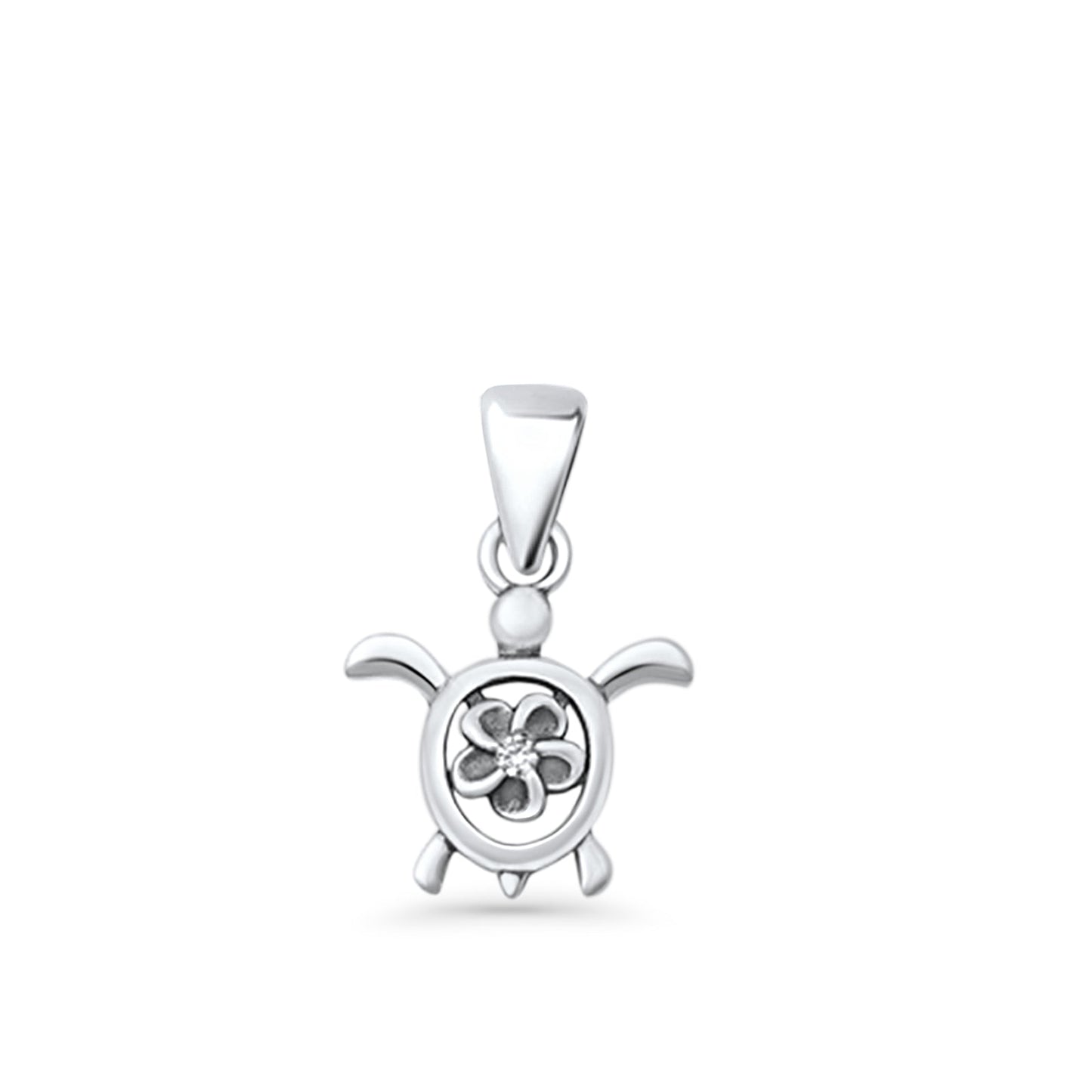  Turtle & Flower Pendant