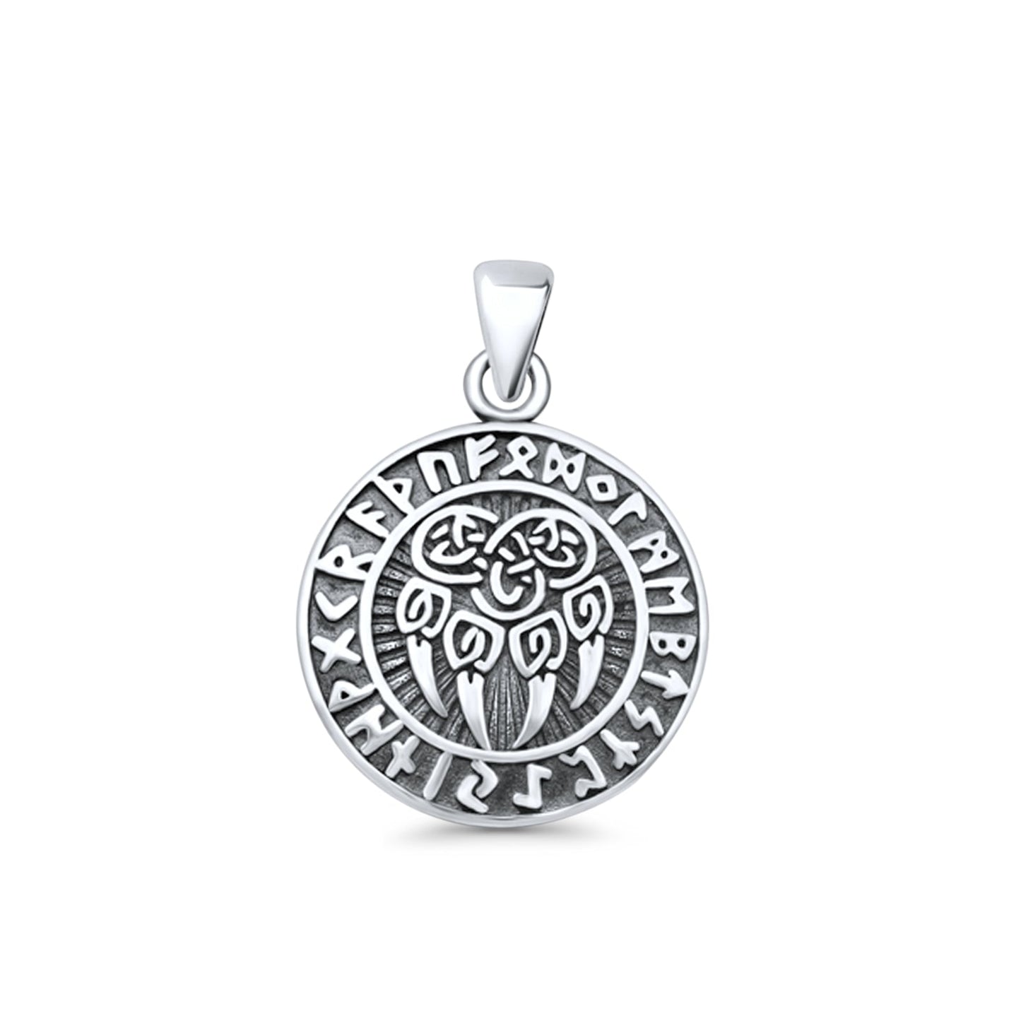  Aztec Bear Paw Runes Pendant
