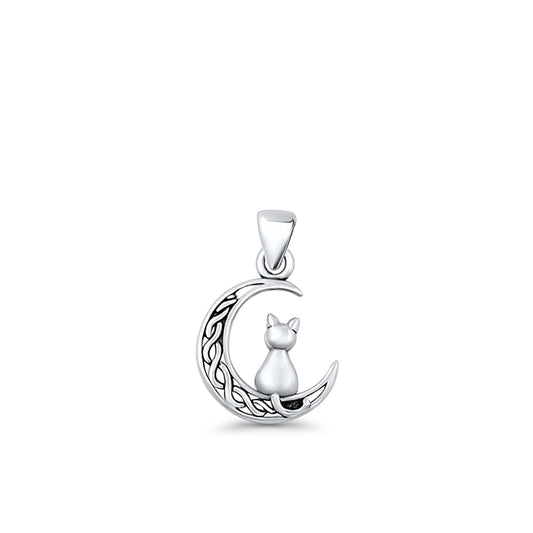 Cat & Moon Pendant