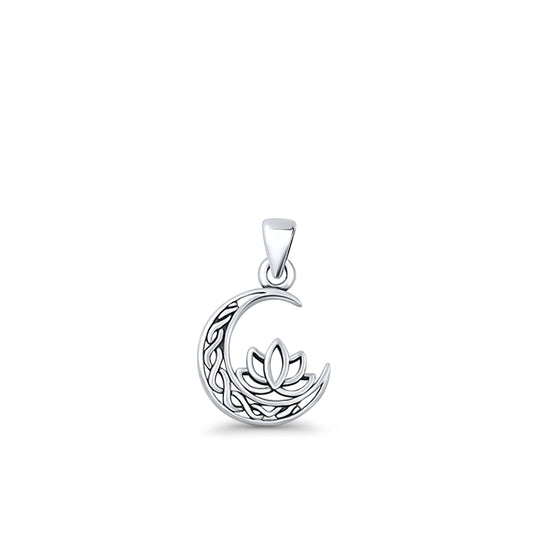 Moon & Lotus Pendant