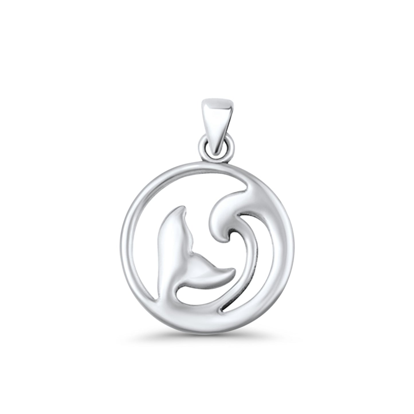  Whale Tail & Wave Pendant