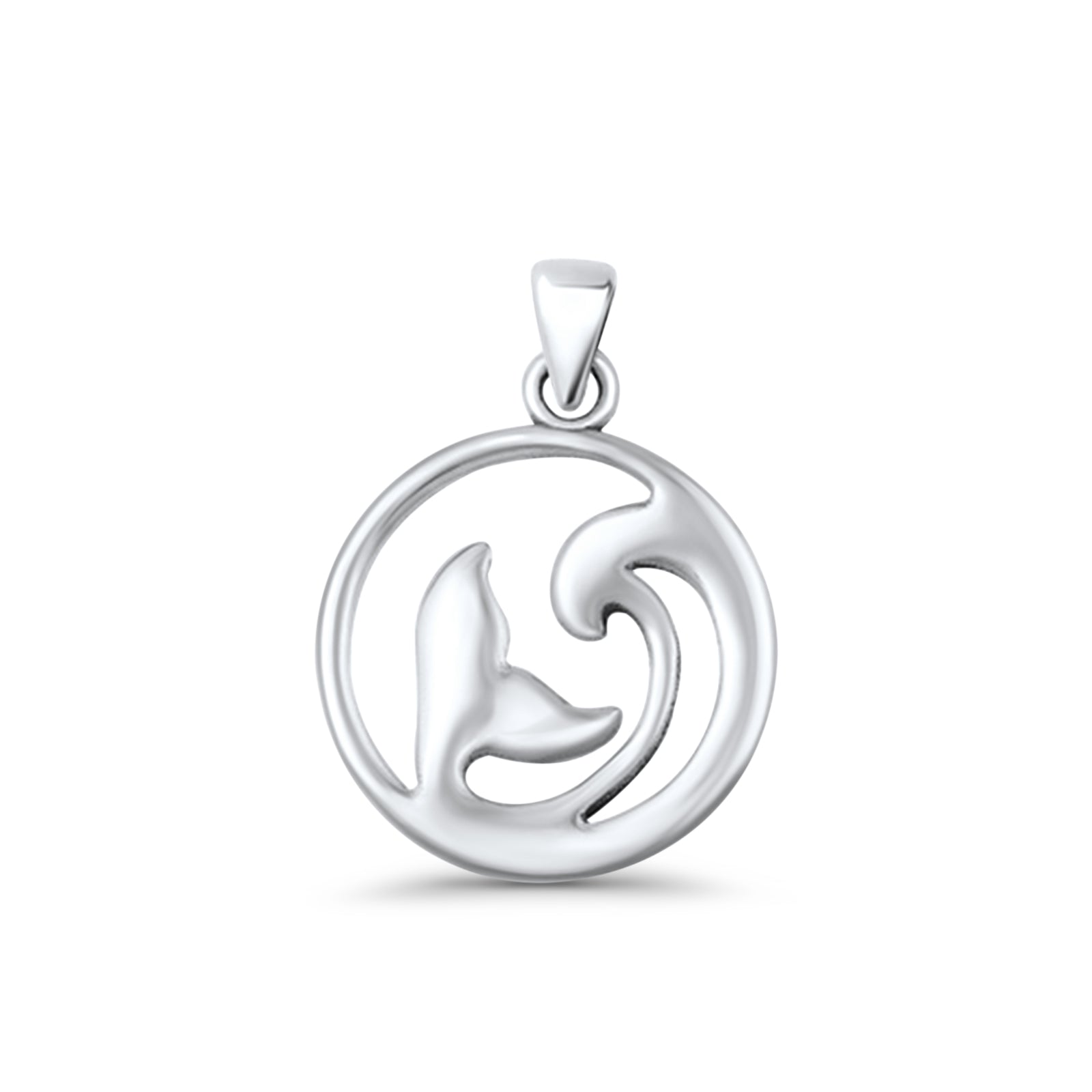  Whale Tail & Wave Pendant