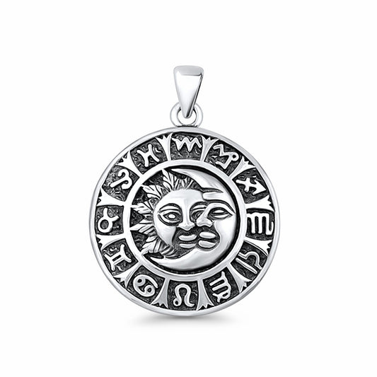  Moon, Sun & Runes Pendant