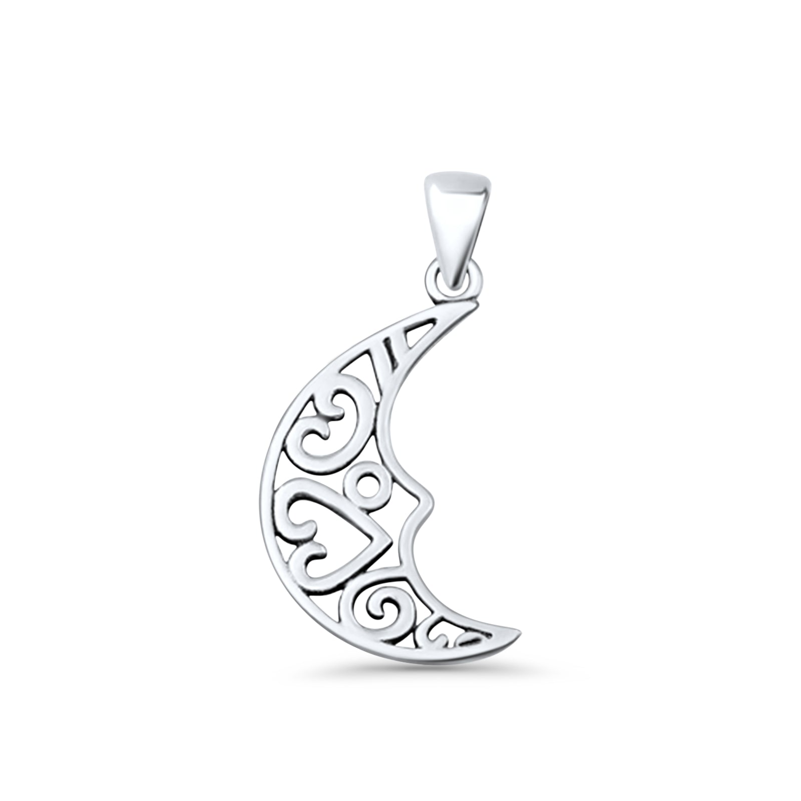  Hearts & Moon Pendant