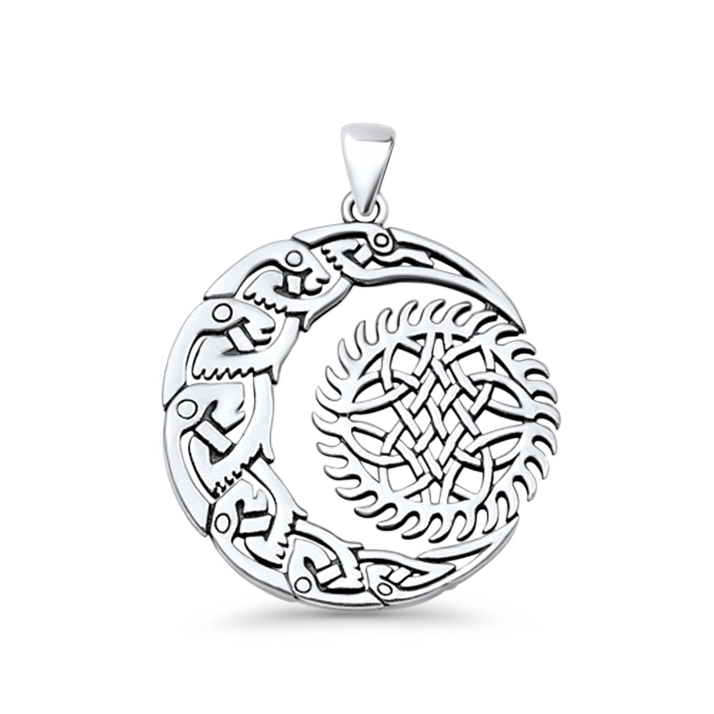  Celtic Moon Fish Pendant