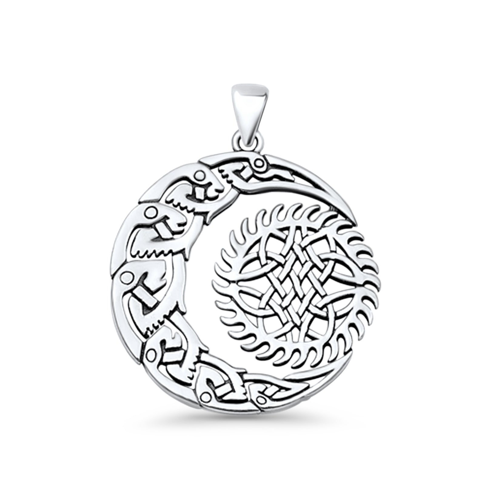  Celtic Moon Fish Pendant