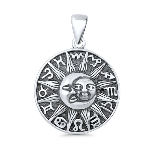  Sun, Moon & Zodiacs Pendant