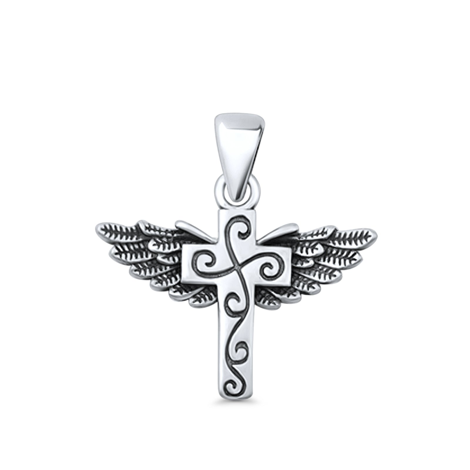  Cross & Wings Pendant
