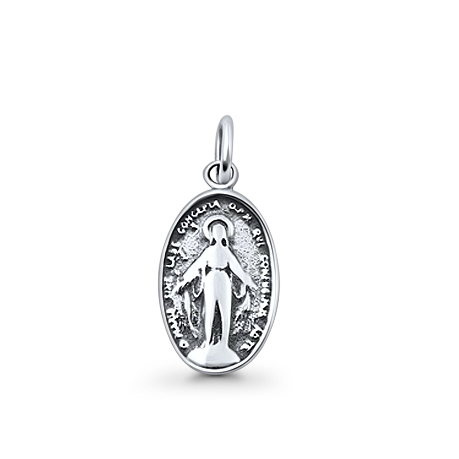 Oval Virgin Mary Pendant