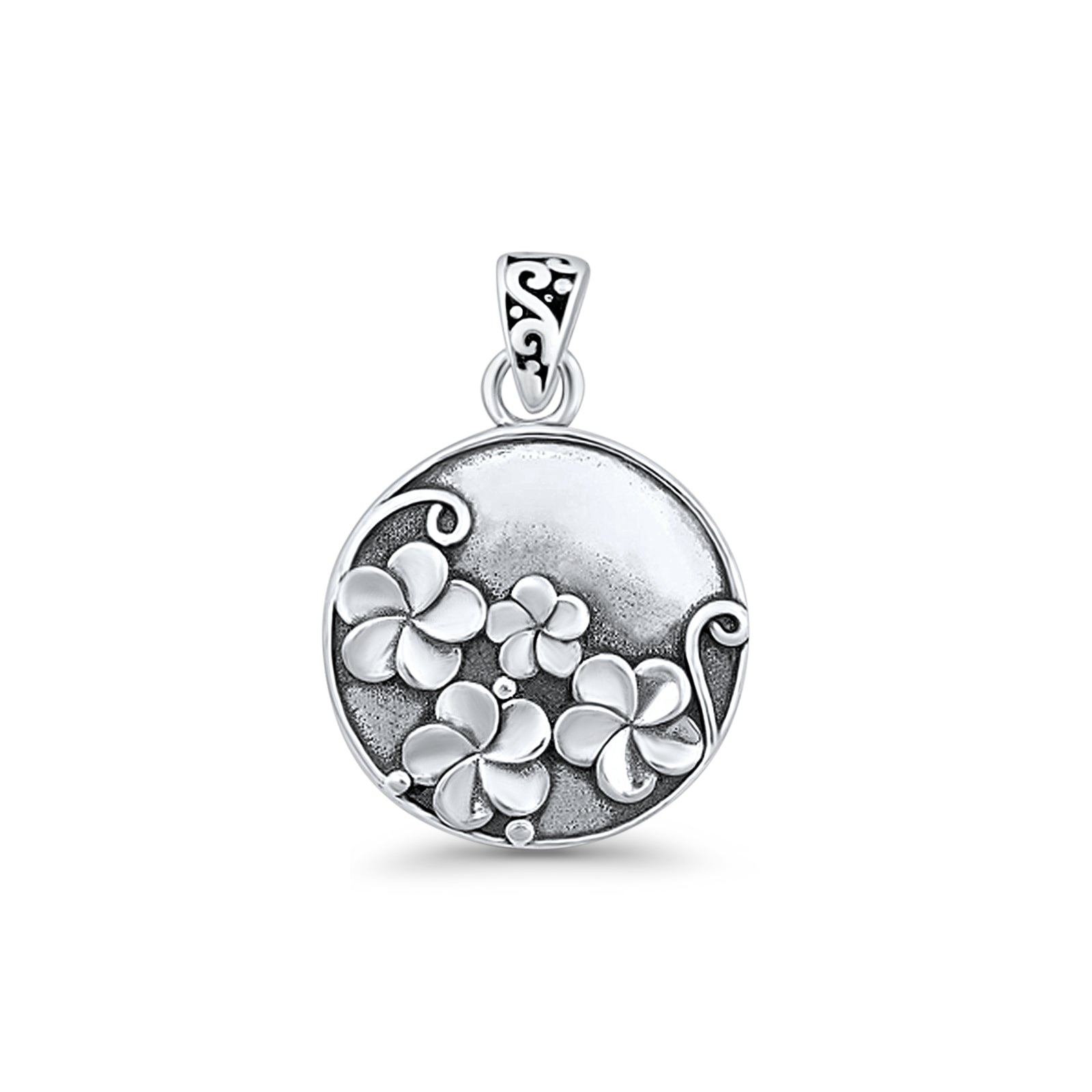 Plumeria Flower Filigree Pendant