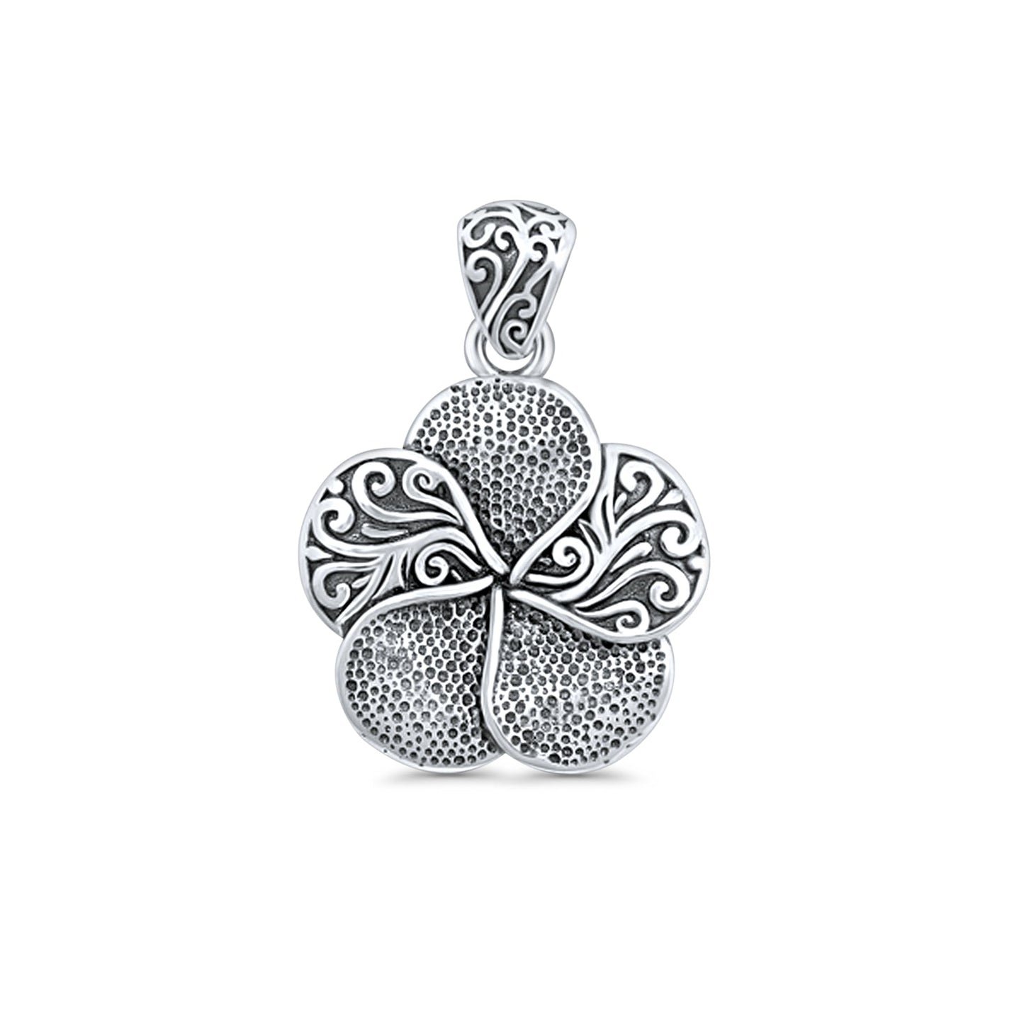 Plumeria Flower Filigree Pendant