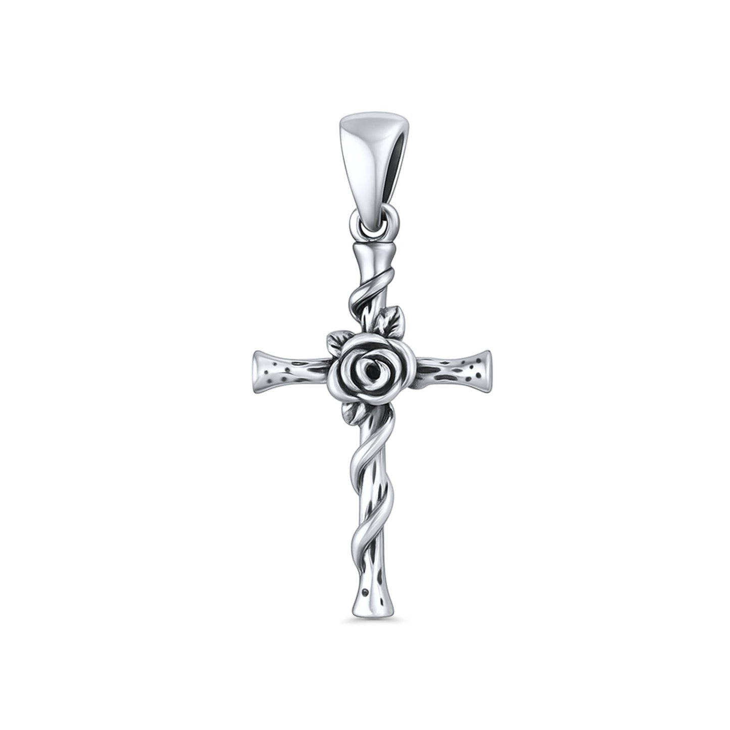 Rose Cross Pendant