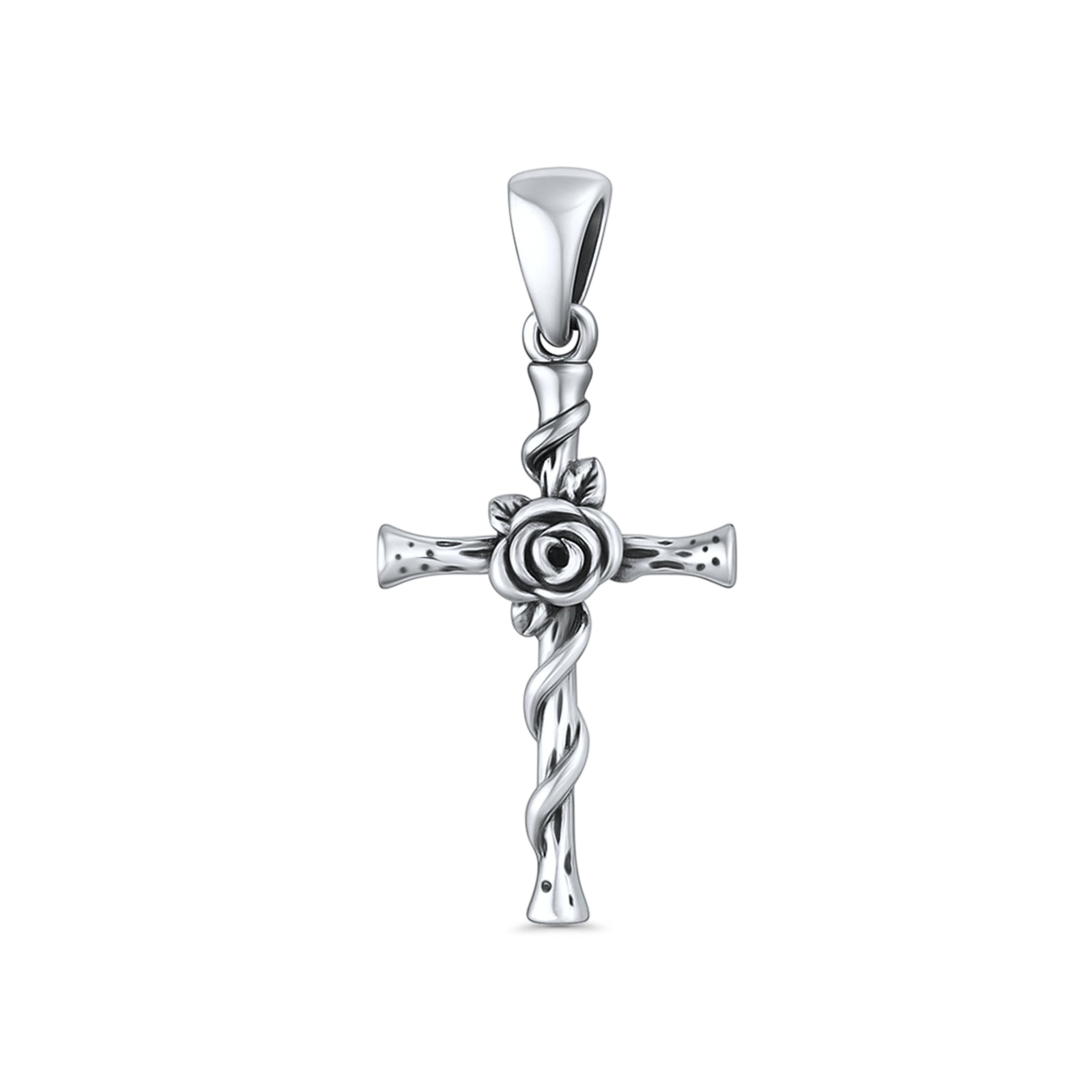 Rose Cross Pendant
