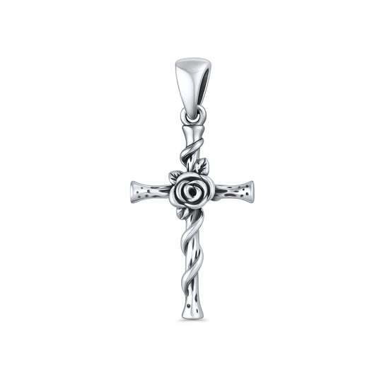 Rose Cross Pendant