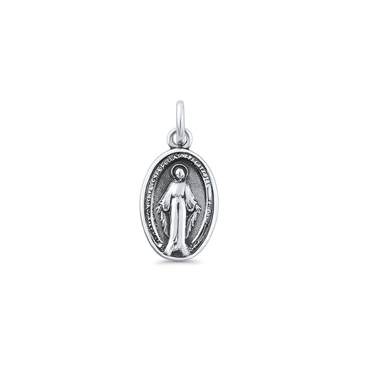 Oval Virgin Mary Pendant