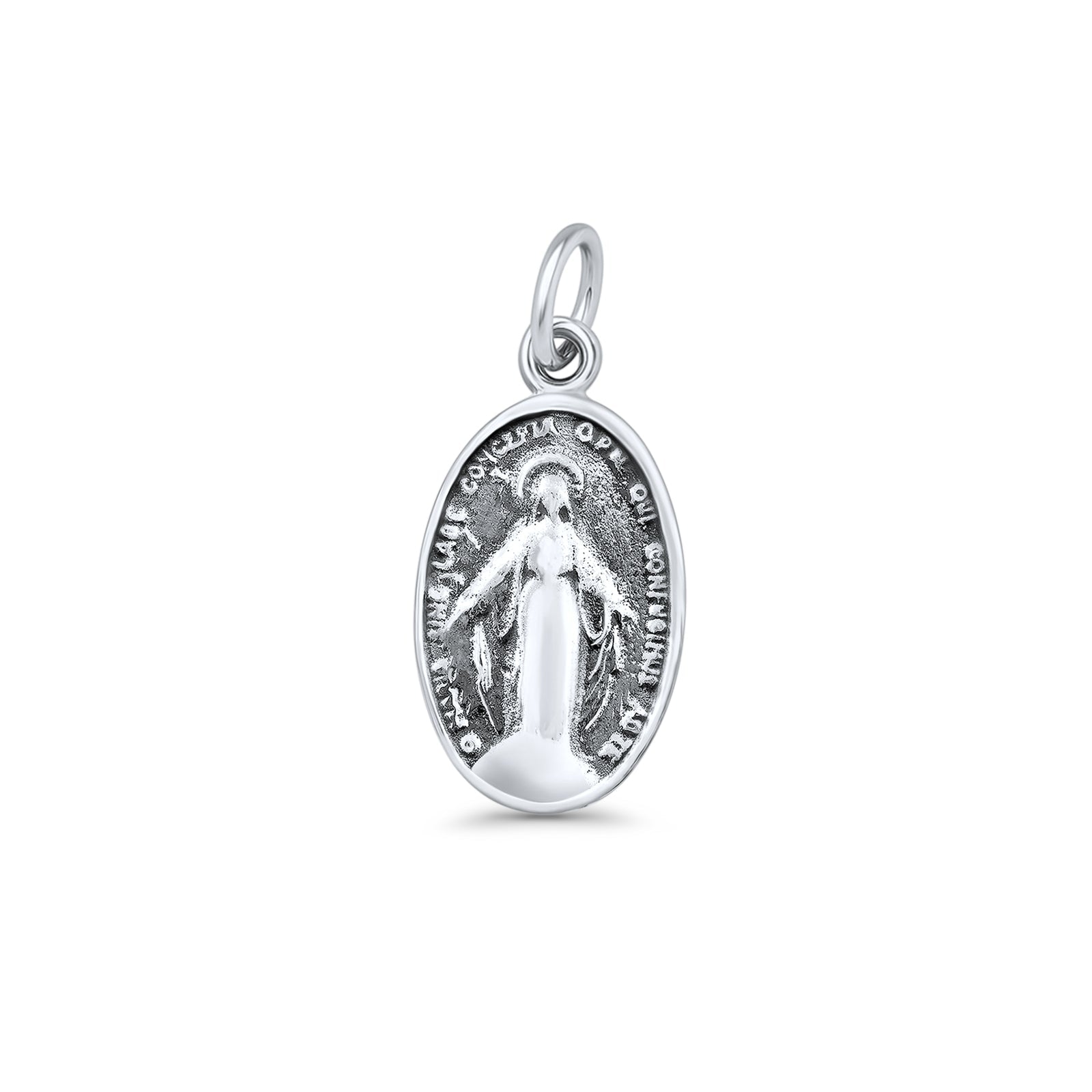 Oval Virgin Mary Pendant