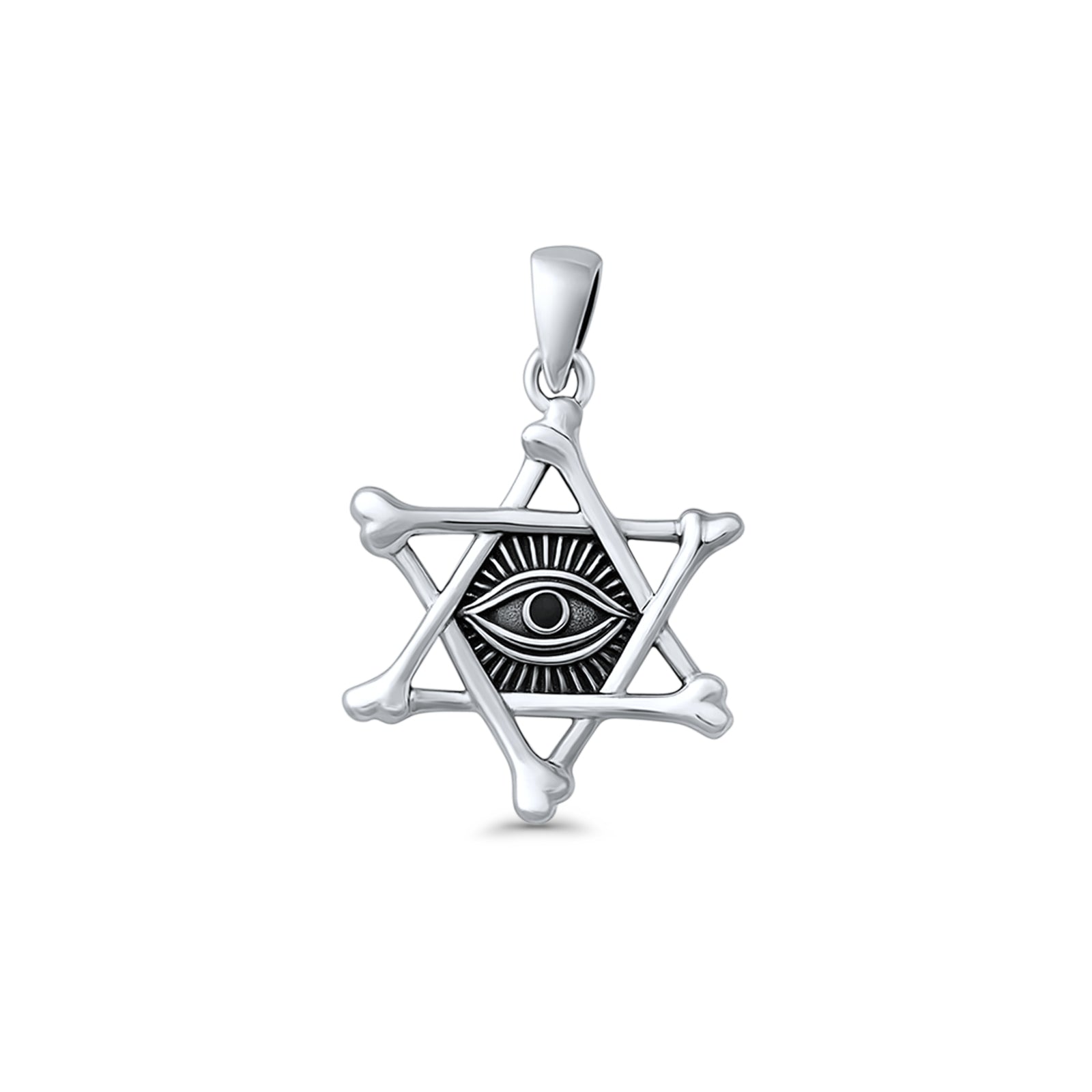 Evil Eye Hexagram Pendant