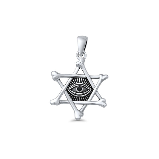 Evil Eye Hexagram Pendant
