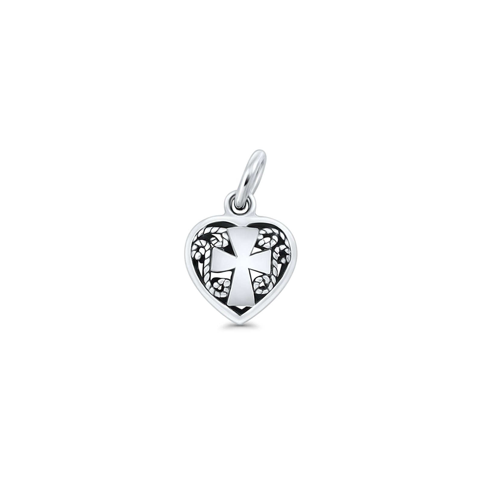 Filigree Cross Heart Pendant