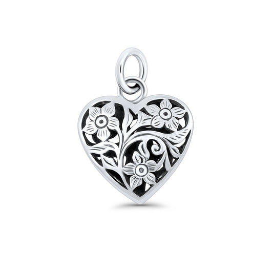Heart Flower Pendant