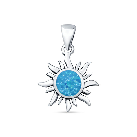 Oxidized Sun Pendant