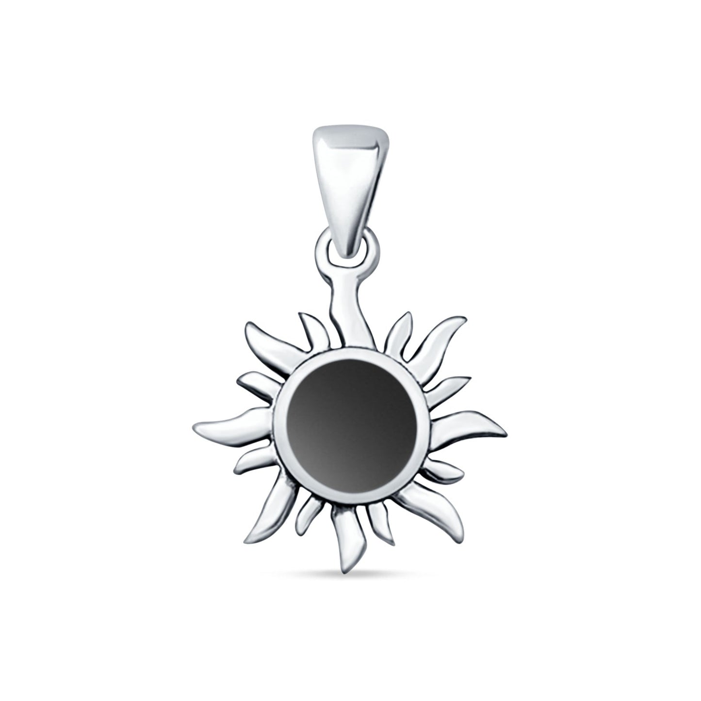 Oxidized Sun Pendant