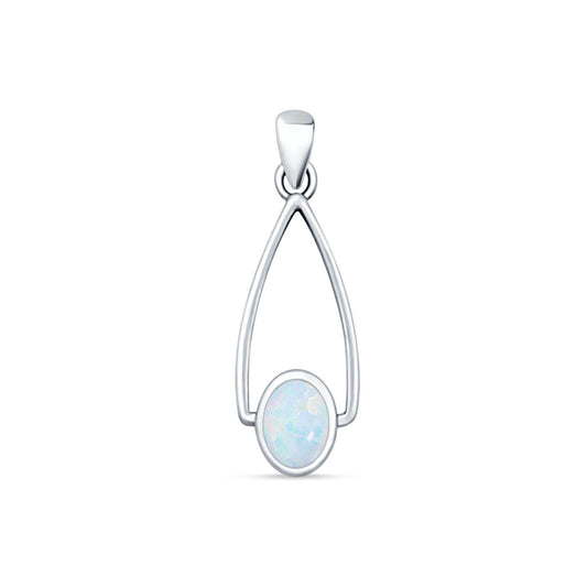 Oxidized Drop Dangle Pendant