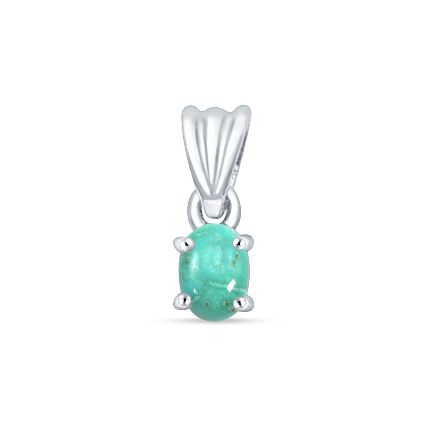 Oval Turquoise Solitaire Pendant