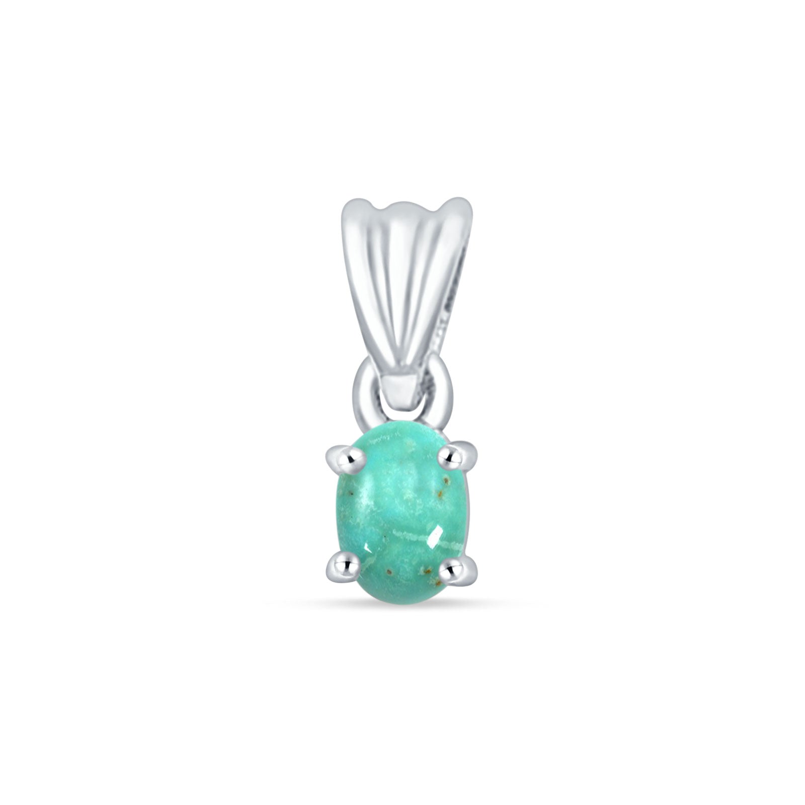 Oval Turquoise Solitaire Pendant