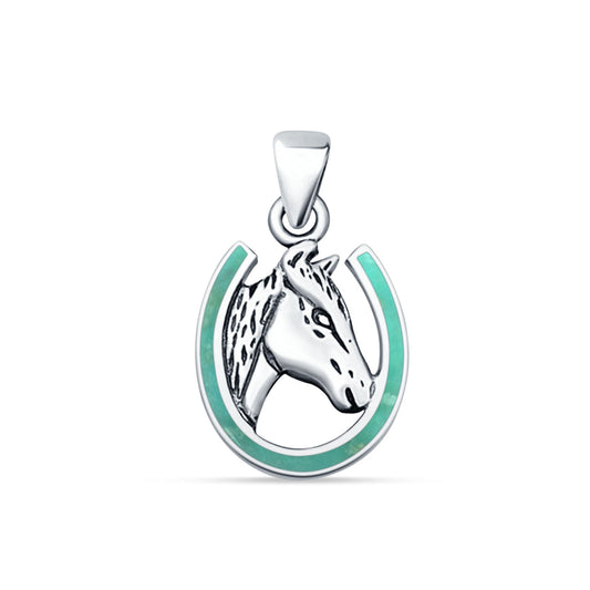 Horse & Horseshoe Pendant