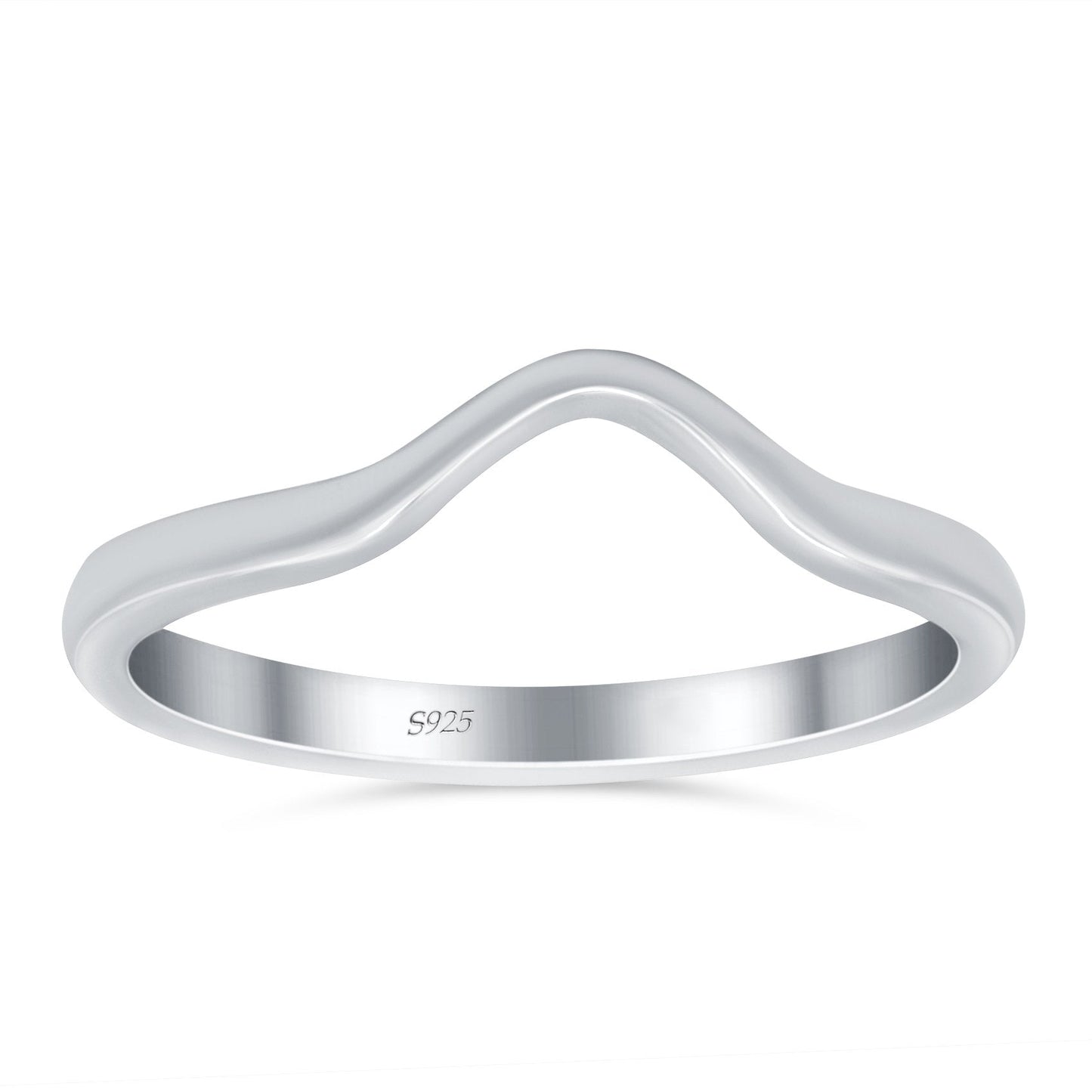 Contour Curved Band Thumb Ring (2mm)