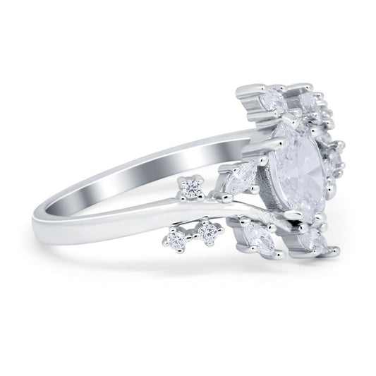 Oval Marquise Simulated Cubic Zirconia Ring