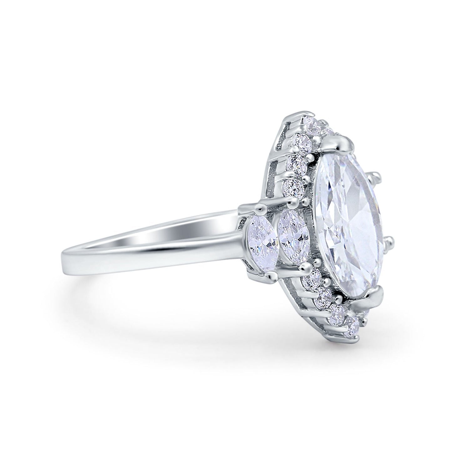 Marquise Vintage Wedding Ring Simulated Cubic Zirconia