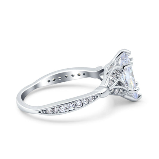 Marquise Art Deco Simulated Cubic Zirconia Wedding Bridal Ring