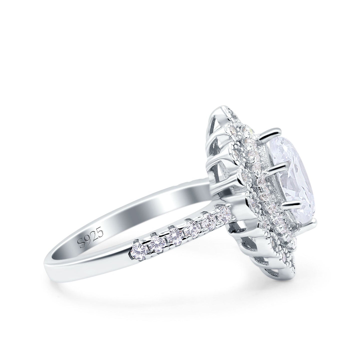 Vintage Style Solitaire Accent Marquise Wedding Ring Simulated Cubic Zirconia