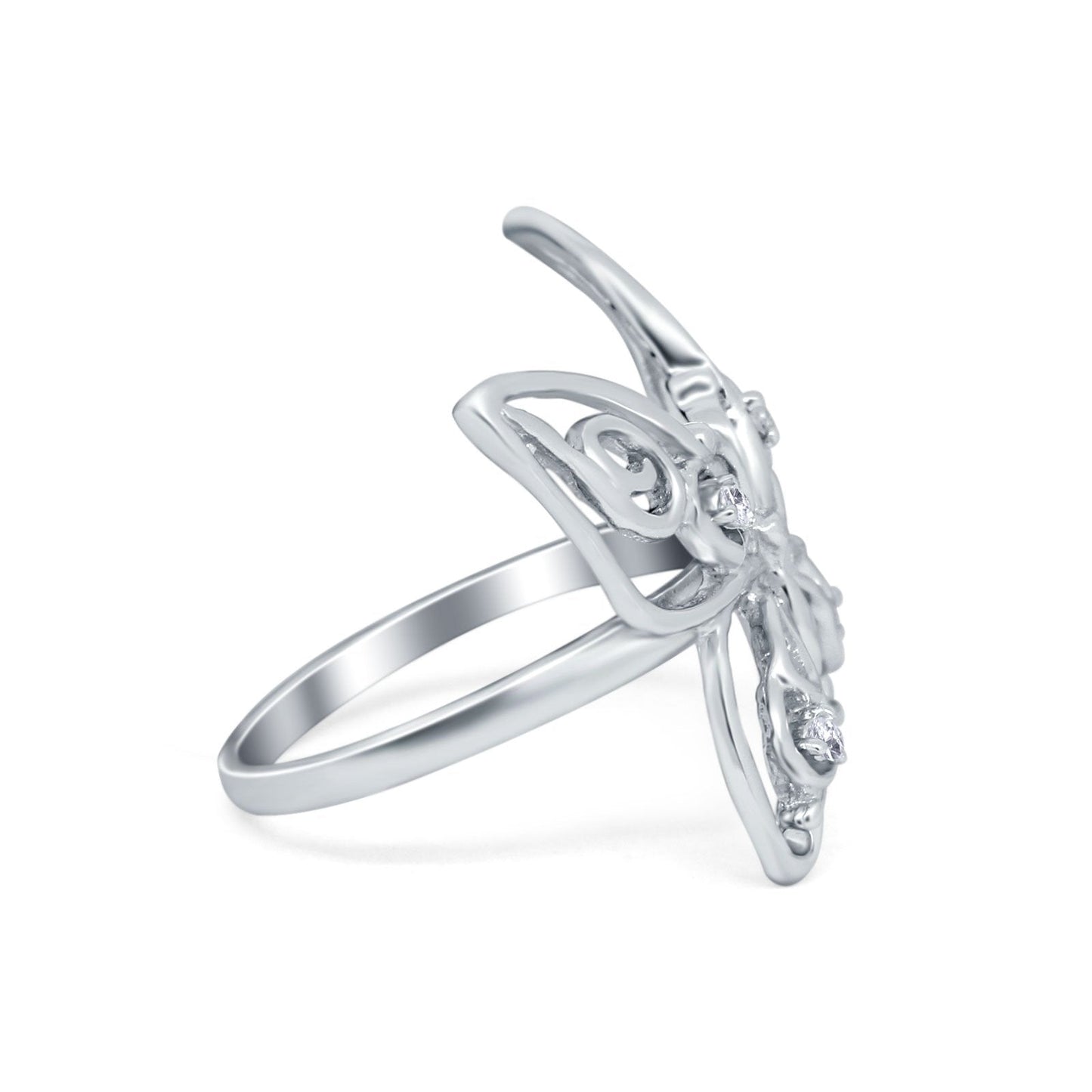 Butterfly CZ Ring