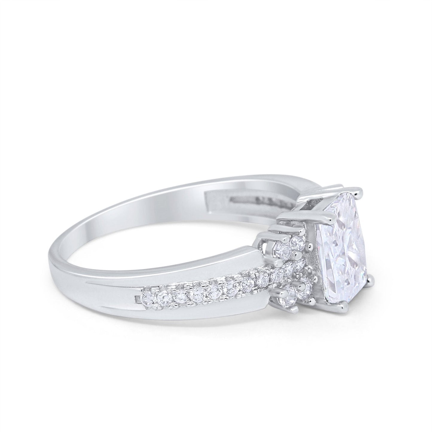 Vintage Simulated Cubic Zirconia Engagement Ring